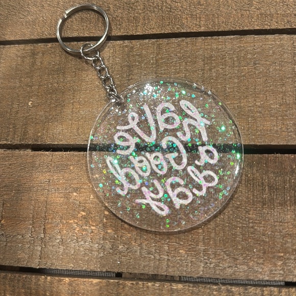 Colorful Glitter Keychain - Picture 2 of 2